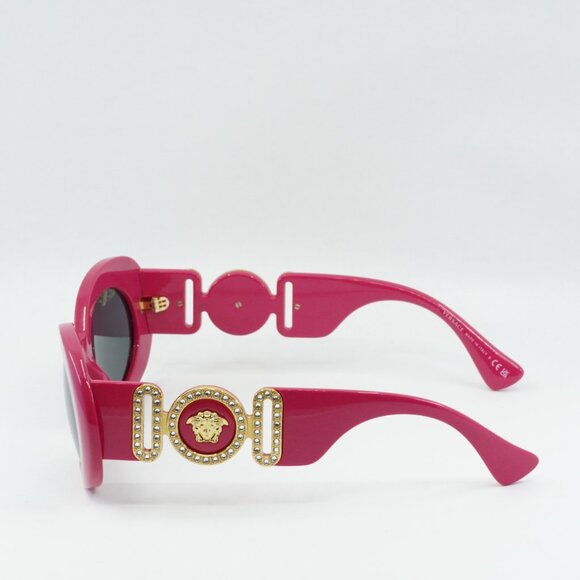 Versace VE4426BU 536787 Sunglasses Fuchsia Oval Frame, Dark Grey Lenses main image 10